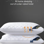 Deluxe Sleep Comfort - Set of 2 Hypoallergenic 3D Pillows for Optimal Neck Support