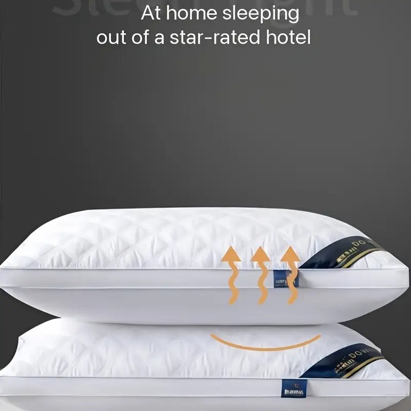 Deluxe Sleep Comfort - Set of 2 Hypoallergenic 3D Pillows for Optimal Neck Support