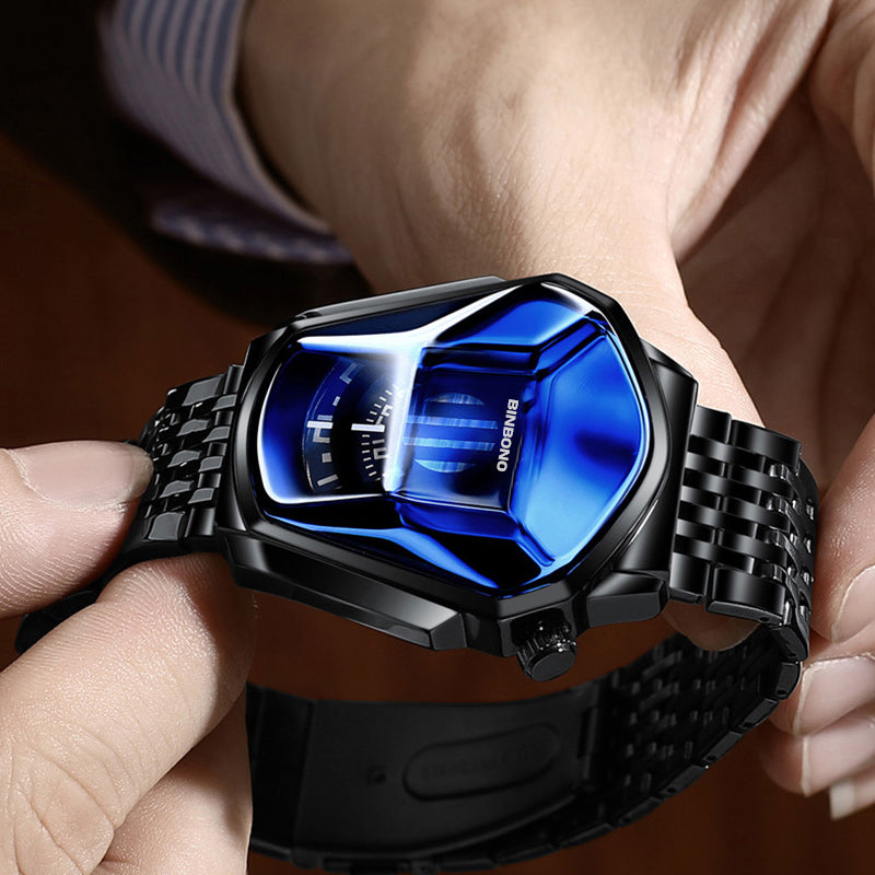 Elegante Herrenquarzarmbanduhr mit Diamantoberfläche
