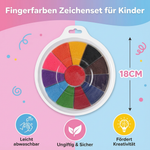 Set mit Fingerfarben für kreative Kinder