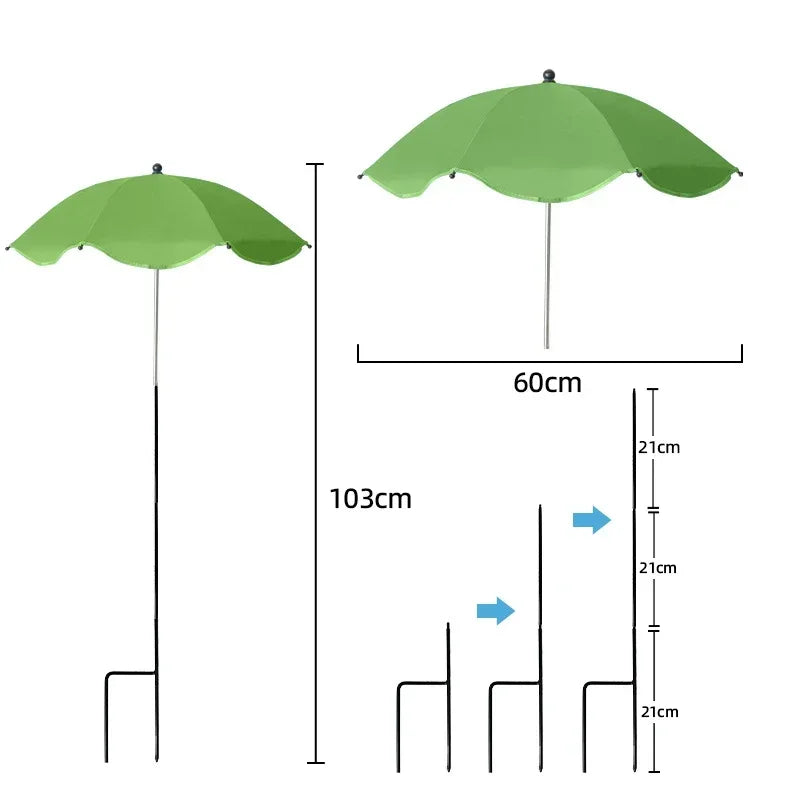 Plant Protection Screen | Adjustable UV Cover with Ground Spike | Weatherproof Shade Solution | Ø 60 cm