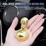 Metallische Startknopf-Abdeckung im Totenkopf-Design mit Strass