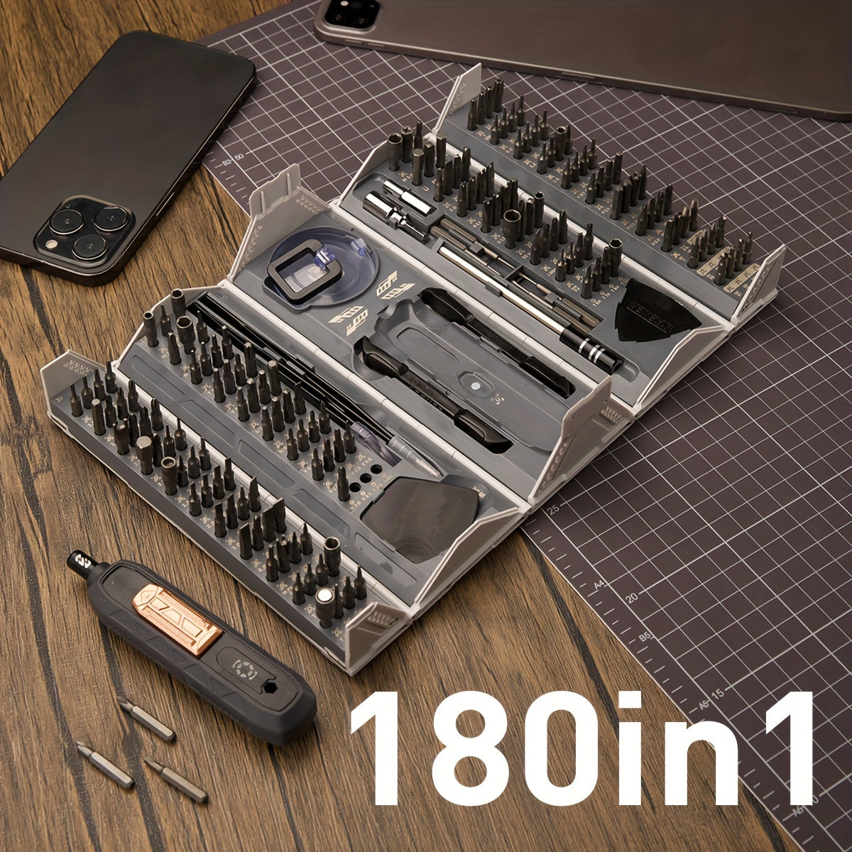Precision Tool Set with 180 Bits | Versatile Repair Kit for DIY Enthusiasts