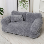 Gemütliches Haustier-Sofa mit Erhöhung und Kissen – 4 Farben