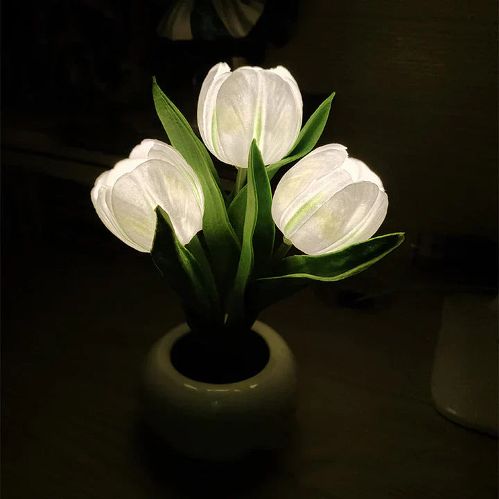 Elegante LED-Tischlampe mit Keramiktopf – Gemütliches Licht