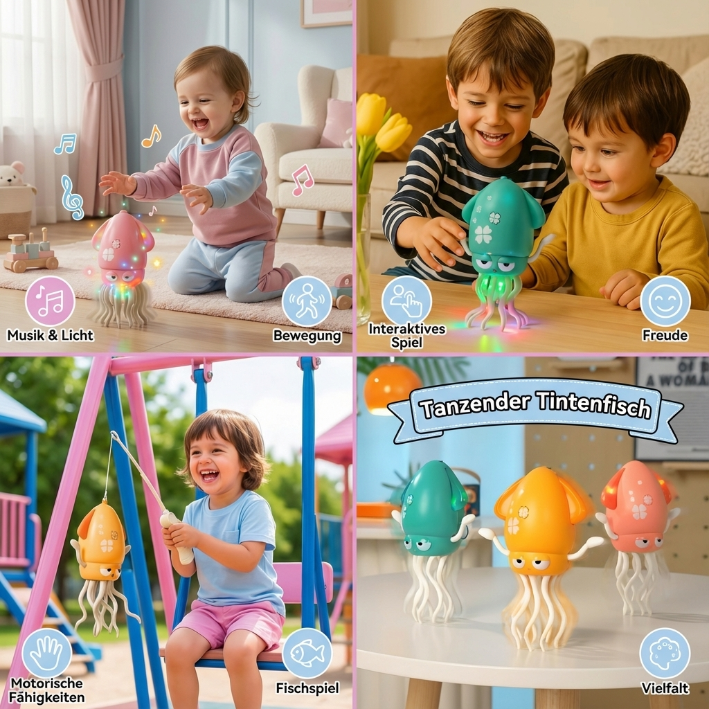 Spielzeug für Kinder: Tanzender Tintenfisch