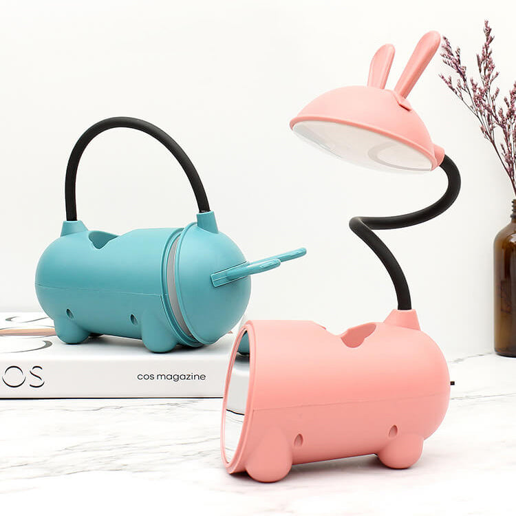 LumoBun Schreibtischlampe – LED Tischleuchte mit Stifthalter und USB-Anschluss