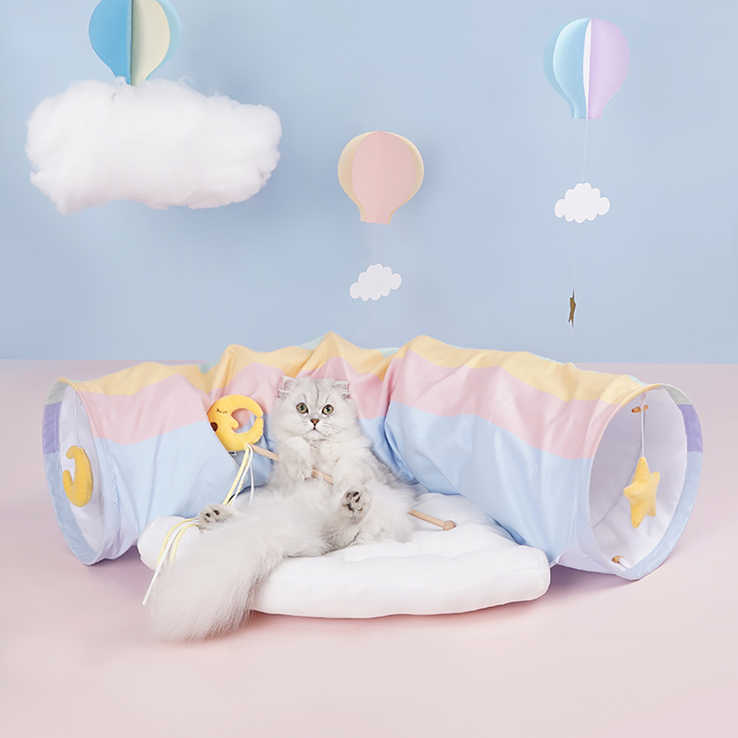 Katzentunnel Candy Cloud – Weich, Gemütlich und Spielerisch