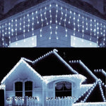 Frosted LED Curtain Lights String | 8 Creative Lighting Modes | Festive Winter Decoration 2025 | EU Plug