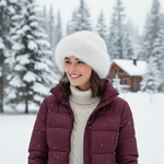 Stilvolle Wintermütze aus Kunstpelz für Damen