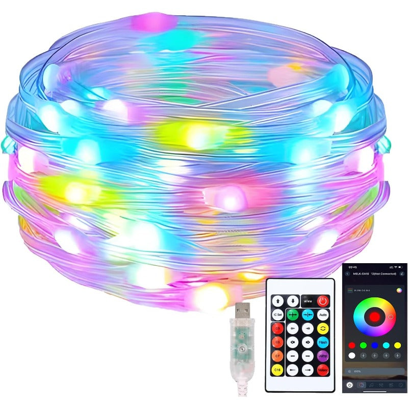 Leuchtende RGB Farblichterkette