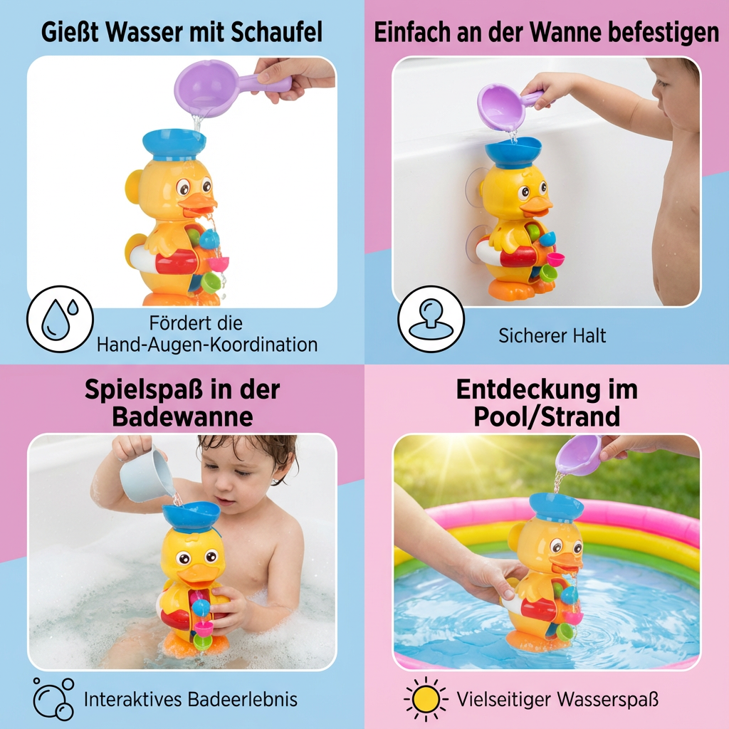 Wasserrad Enten Spielzeug für das Bad