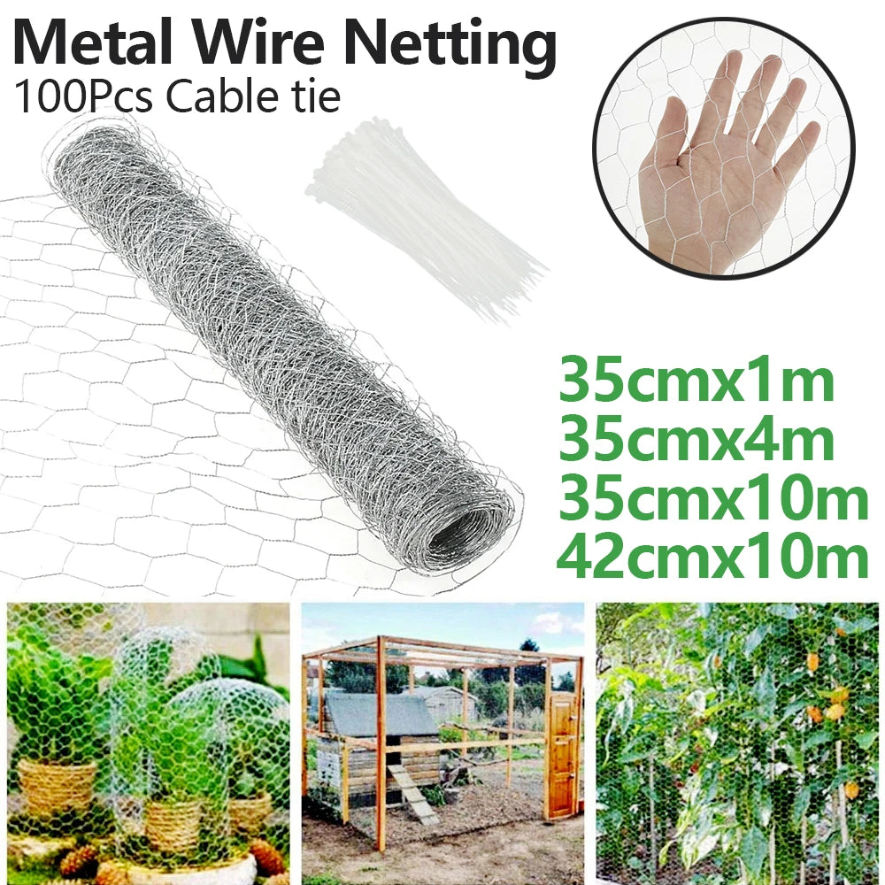 FlexiNet Hexagonal Wire Mesh Roll | Galvanized Quality | 10 m