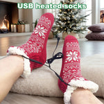 WarmenPfoten USB Heated Socks | Soft Knit Socks for Coziness | Non-Slip Design for Home and Office