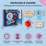 Lernspielzeug zur Uhrzeit mit Montessori-Pädagogik