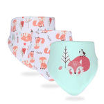 Set aus Dreieckslätzchen für Babys - Weiche Tücher mit süßen Designs