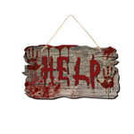 Gruselige Türschilder für Halloween – Holzoptik mit Motiven