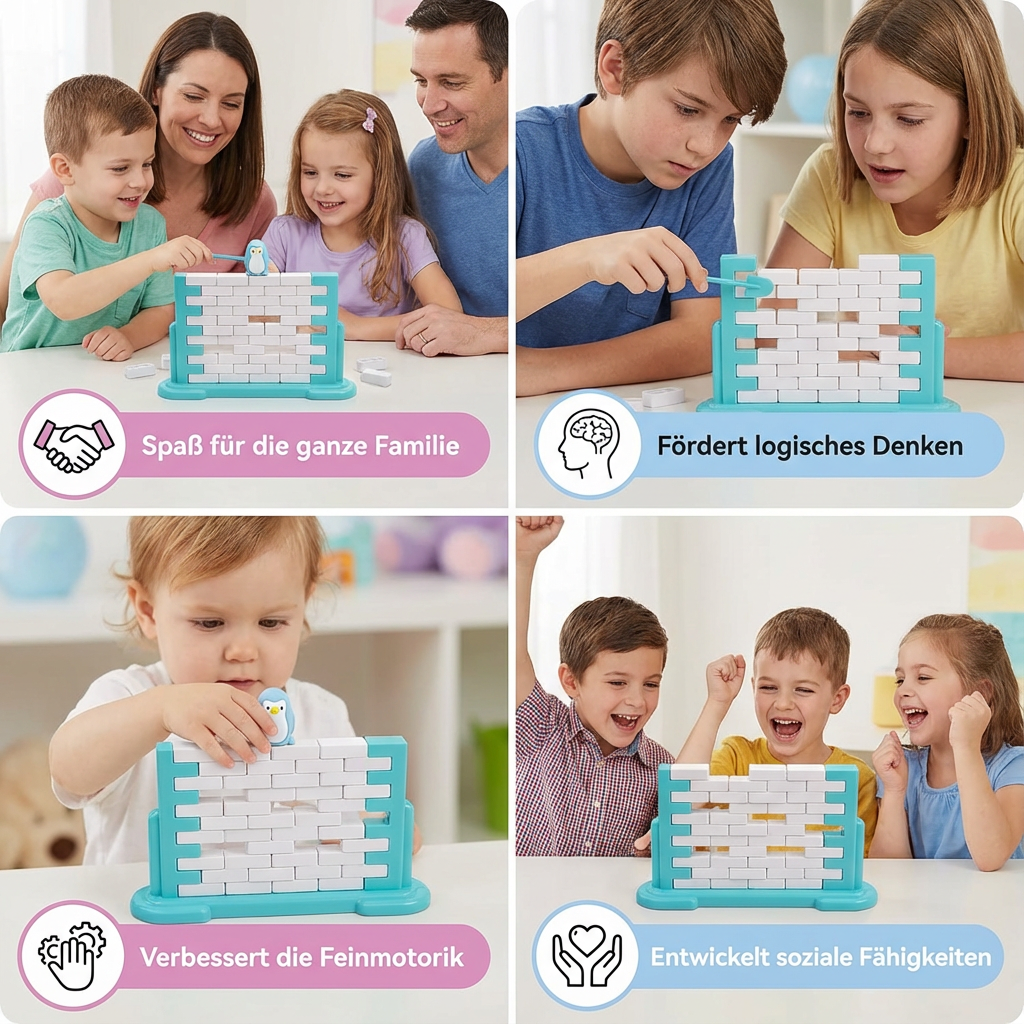 Eiswand Balance Spiel für die ganze Familie von Pinguin