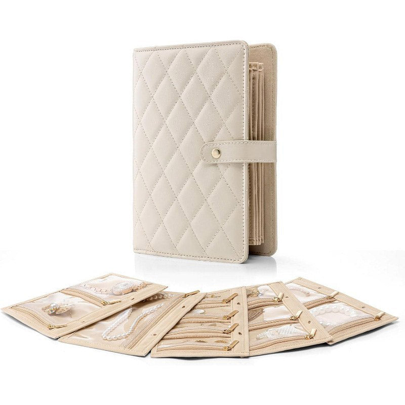 Eleganter Schmuckorganizer mit Fächern – Ideal für Reisen