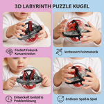 Kugel in 3D Labyrinth Puzzle