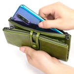 Stylish ladies' genuine leather wallet with RFID protection