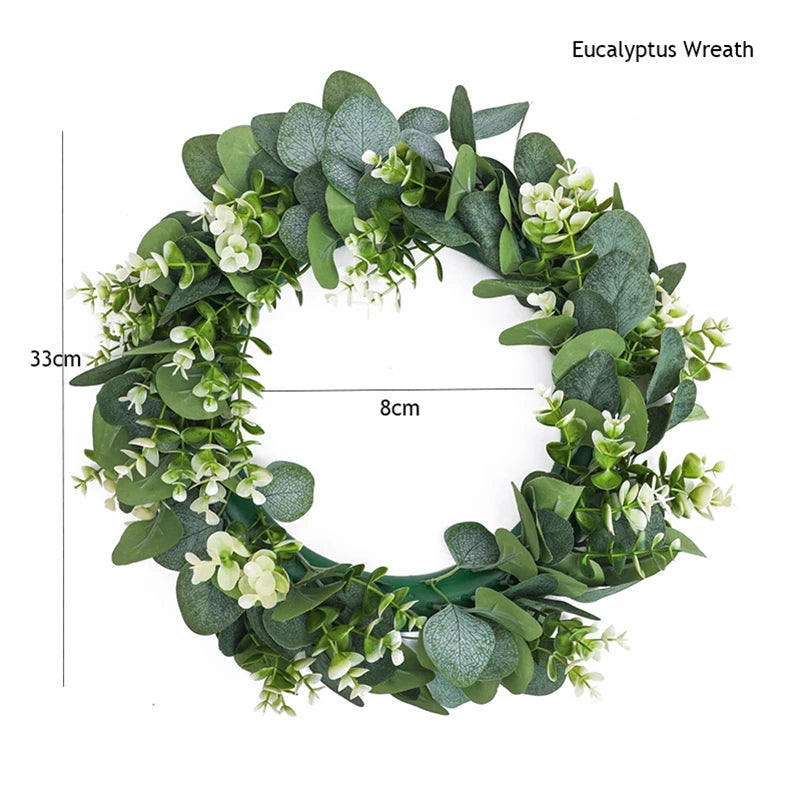 Eucalyptus Bliss | Handmade Eucalyptus Wreath with Flowers | Perfect Decoration for Any Occasion
