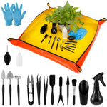 Small Garden Professional Tool Set | 13 or 16 Pieces | Includes Repotting Mat for Succulents & Bonsai