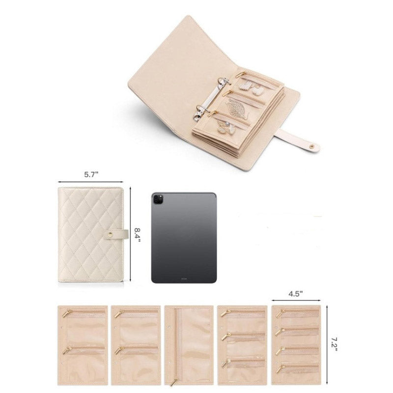 Eleganter Schmuckorganizer mit Fächern – Ideal für Reisen