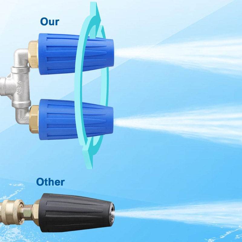 Hochdruckdüse mit Doppel-Turbo für kraftvolle Reinigung