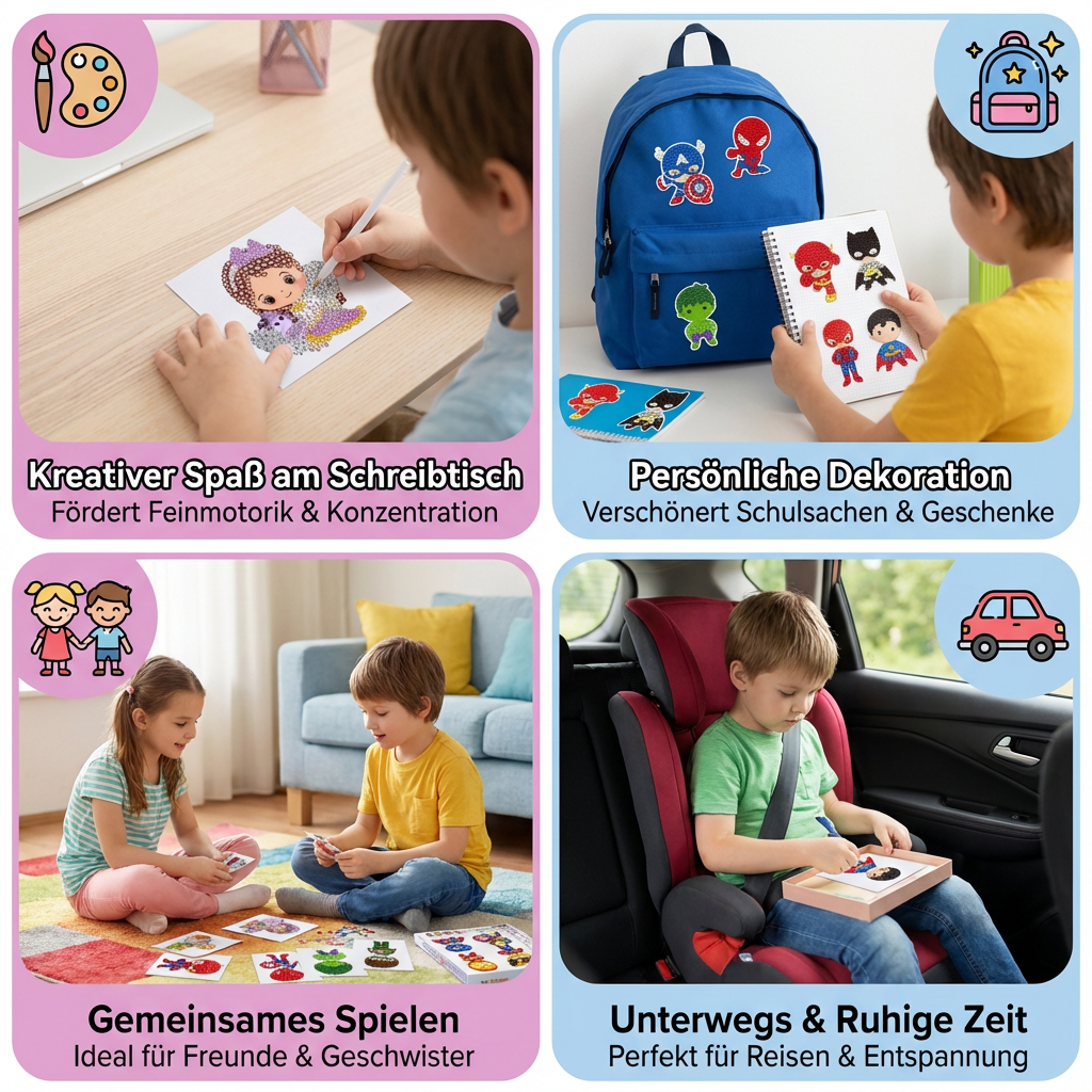 Diamantmalerei Aufkleber für Kinder