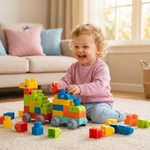 Sichere Gummi Bausteine für Kinder – Lernspielzeug für frühe Entwicklung