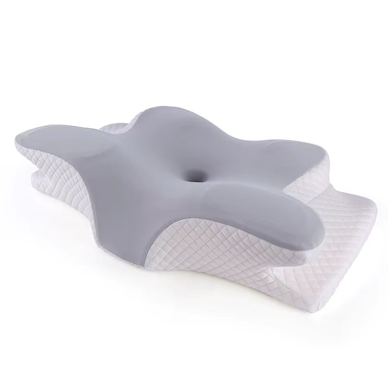 Ergonomisches Kissen aus viskoelastischem Schaumstoff in Schmetterlingsform