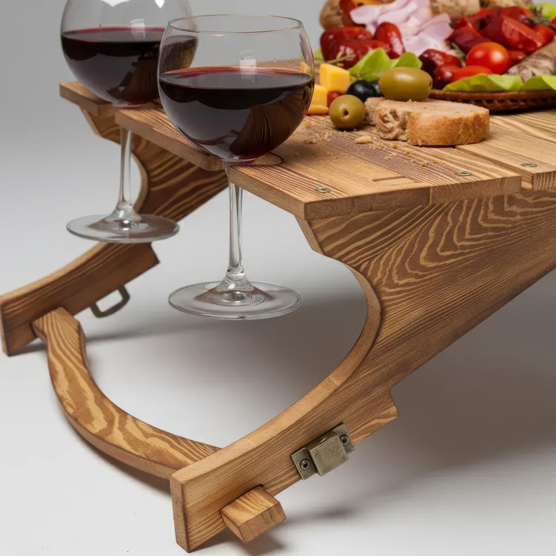 Compact Folding Table with Wine Glass Holder for Outdoor Adventures