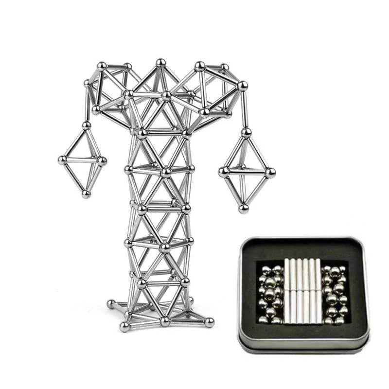 Magnetische Bau-Spielzeugset mit Stäben und Kugeln