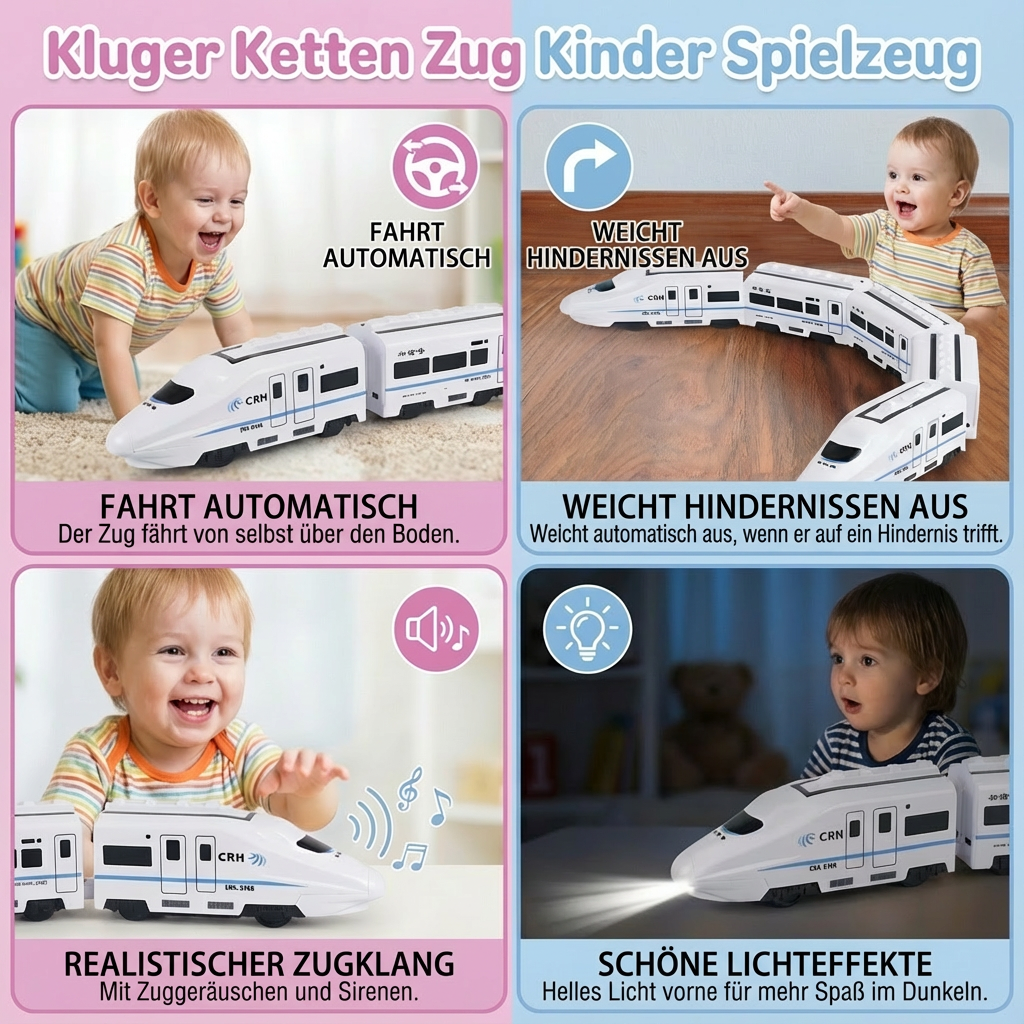Intelligentes Zugspielzeug für Kinder mit Ketten