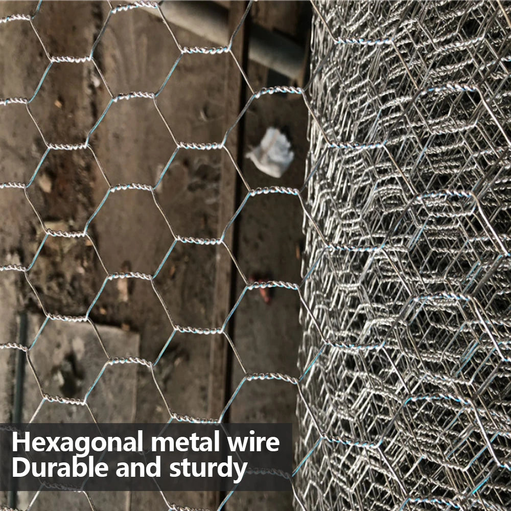 FlexiNet Hexagonal Wire Mesh Roll | Galvanized Quality | 10 m