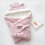 Kuscheldecke für Babys mit Kapuze – Fleece-Decke mit Ohren