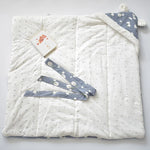 Kuscheldecke für Babys mit Kapuze – Fleece-Decke mit Ohren