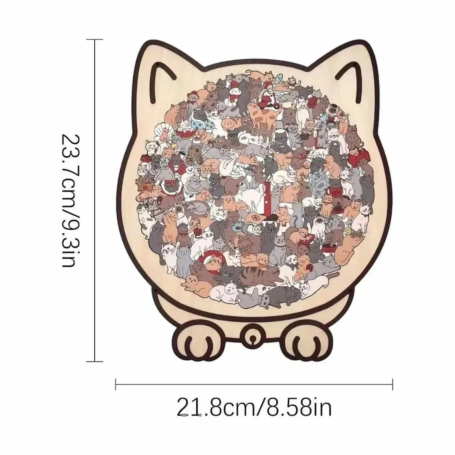 Katzenspaß Puzzle – 135 Teile, Katzenform