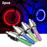 2er Set LED Radlichter für Auto und Motorrad, Ventilkappen