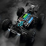 All-Wheel Drive RC Truck in 1:16 Scale with Treaded Tires and LED Lights