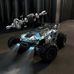 All-Wheel Drive RC Truck in 1:16 Scale with Treaded Tires and LED Lights