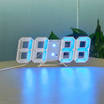 Moderne 3D LED Wanduhr – Stilvolles Design mit dimmbarer Beleuchtung