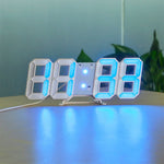 Modern 3D LED Wall Clock – Stylish Design with Dimmer Function