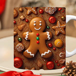 3D Lebkuchenmann Keramiktasse für Weihnachten