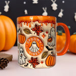 Geisterhafte Kürbis-Tasse für Kaffeegenuss