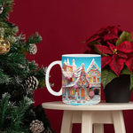 Verspielte 3D Weihnachtskeramik-Tasse für festliche Momente