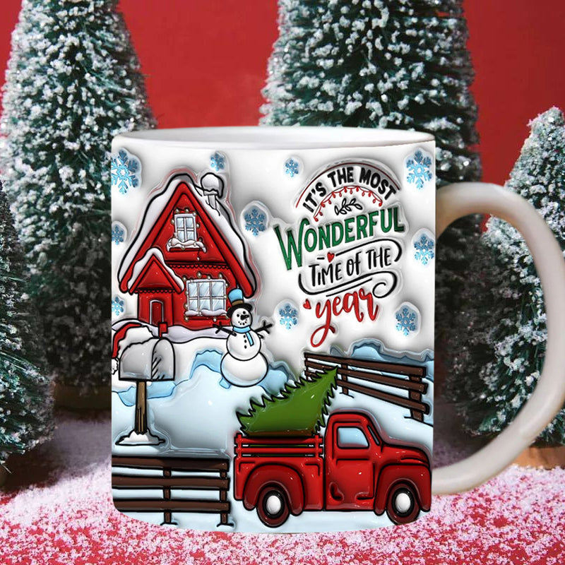 3D Lebkuchenmann Keramiktasse für Weihnachten