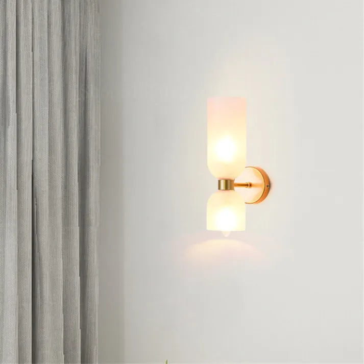 Modern Glass Wall Light with Double-Head LED