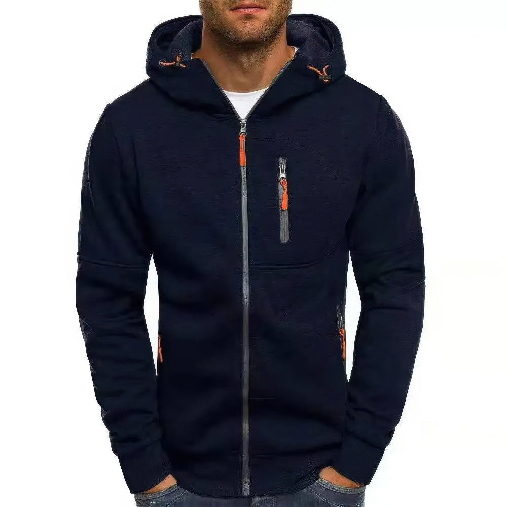 Vielseitige Herren Hoodie-Weste mit praktischem Reißverschluss